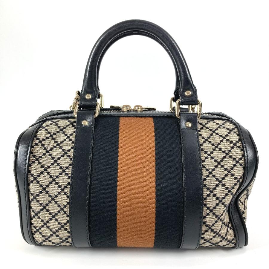 美品 GUCCI グッチ ストライプ ロゴ 2WAYバッグ ハンドバッグ ミニ