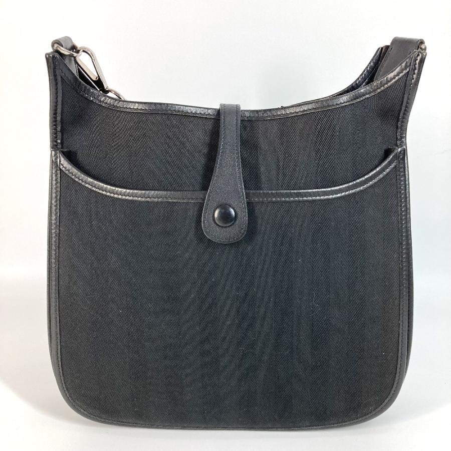 HERMES エルメス エヴリン2 PM カバン 斜め掛け ポシェット パンチングロゴ ショルダーバッグ ブラック ユニセックス【中古】 | HERMES | 01