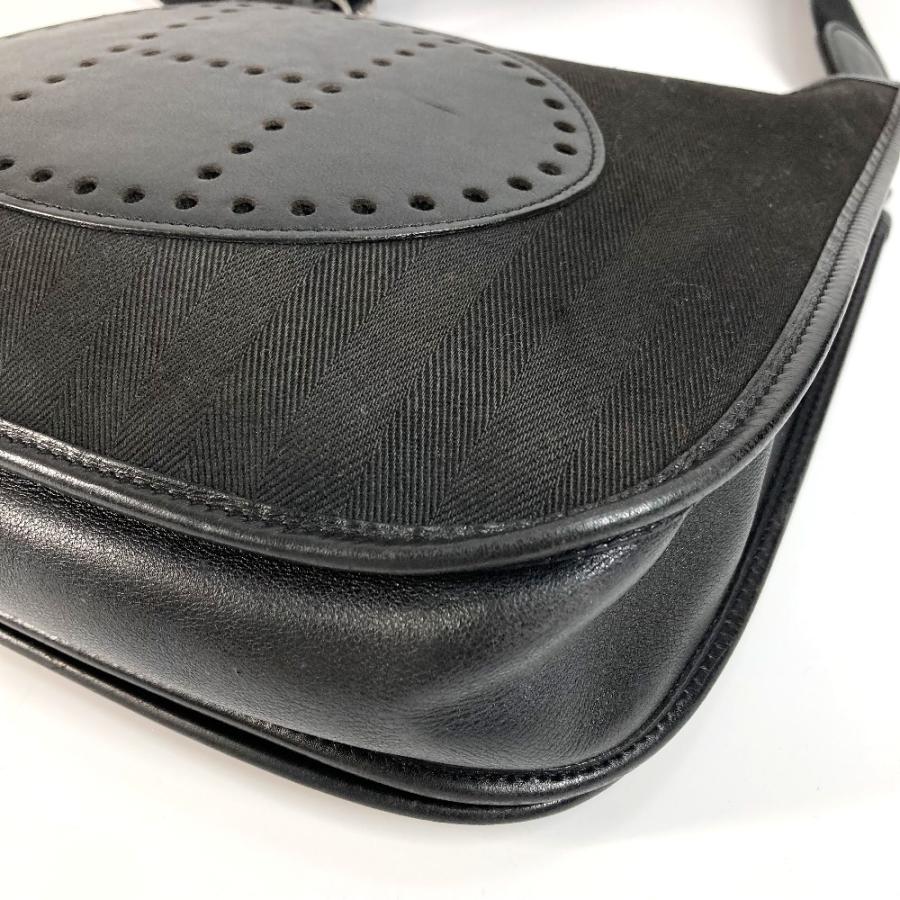 HERMES エルメス エヴリン2 PM カバン 斜め掛け ポシェット パンチングロゴ ショルダーバッグ ブラック ユニセックス【中古】 | HERMES | 04