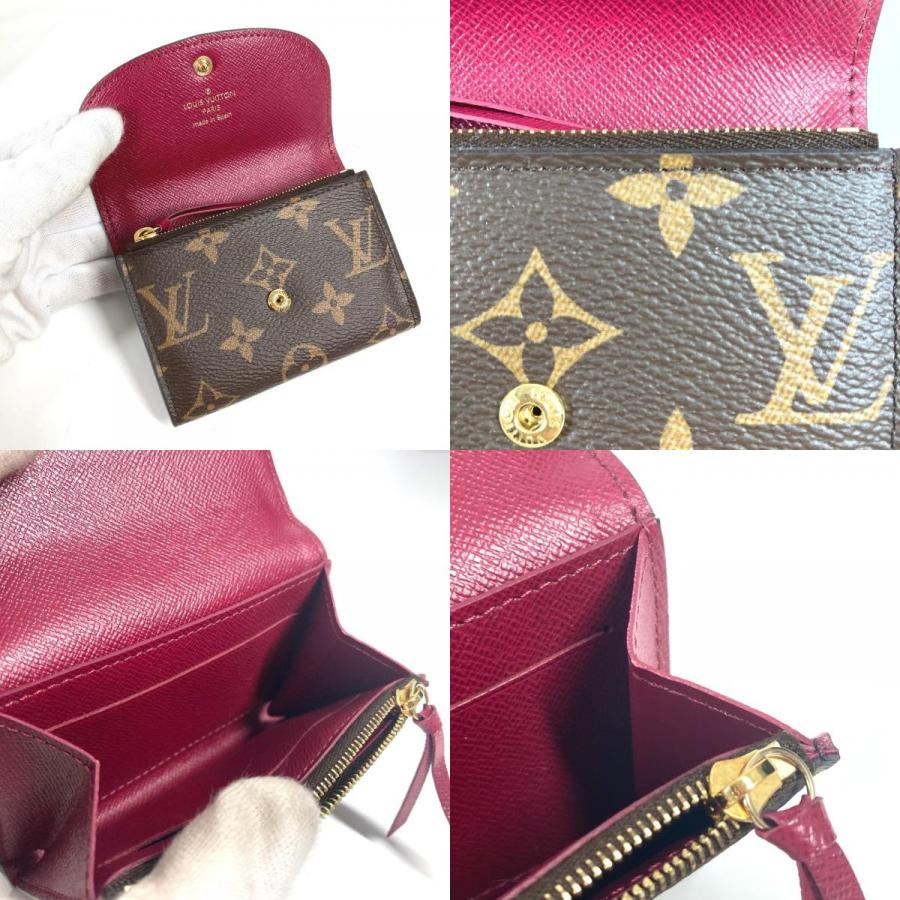 美品 LOUIS VUITTON ルイヴィトン Ｍ41939 ポルトモネ・ロザリ コンパクトウォレット モノグラム 2つ折り財布 フューシャ ピンク【中古】. | LOUIS VUITTON | 07