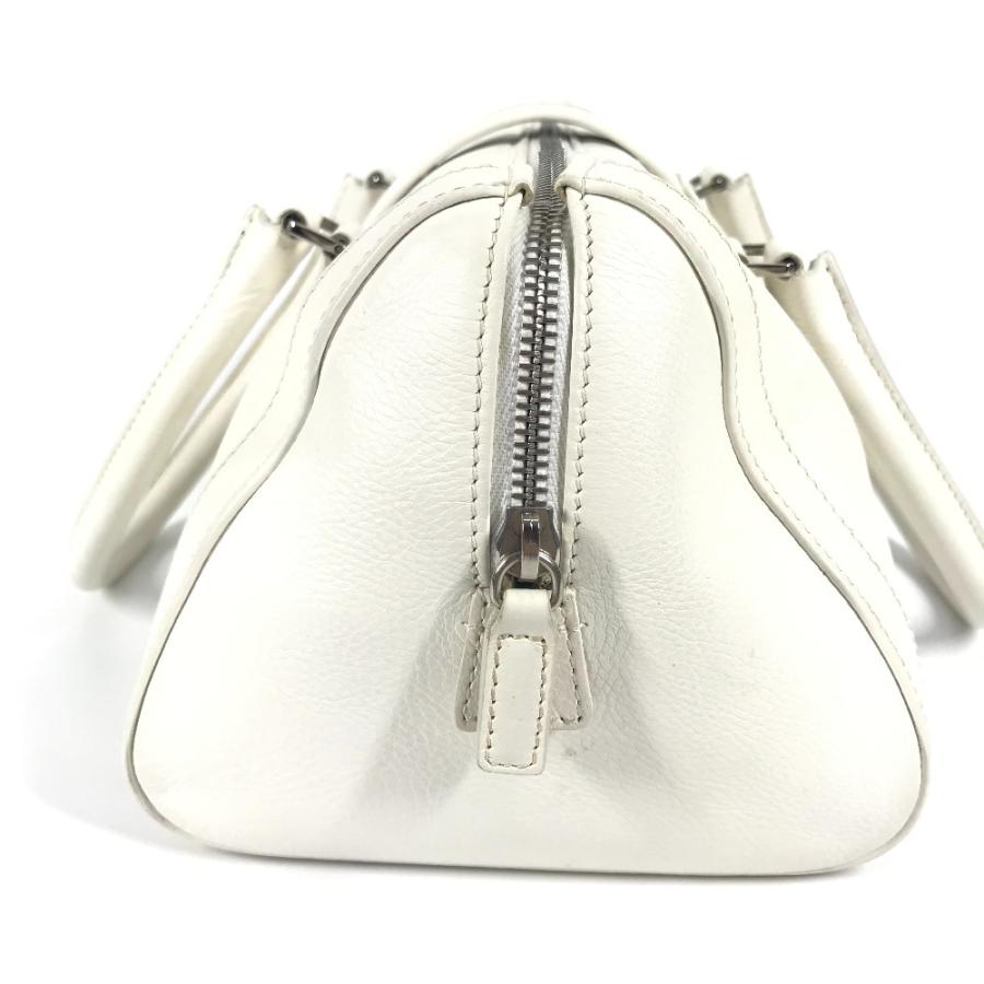 Dior ディオール Dロゴ  カバン トップハンドル ミニボストンバッグ 横長バッグ Ｄバックル ハンドバッグ ホワイト レディース【中古】 |  | 02