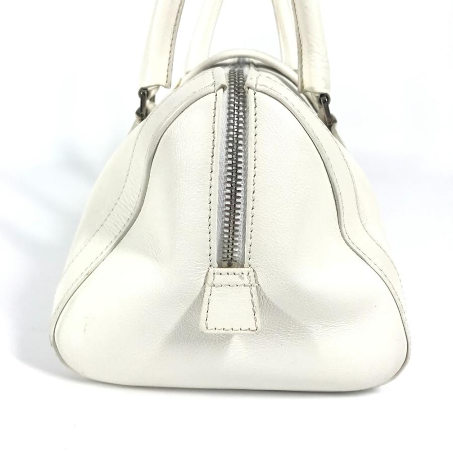 Dior ディオール Dロゴ  カバン トップハンドル ミニボストンバッグ 横長バッグ Ｄバックル ハンドバッグ ホワイト レディース【中古】 |  | 03