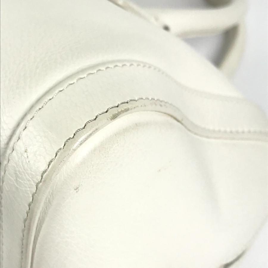 Dior ディオール Dロゴ  カバン トップハンドル ミニボストンバッグ 横長バッグ Ｄバックル ハンドバッグ ホワイト レディース【中古】 |  | 06