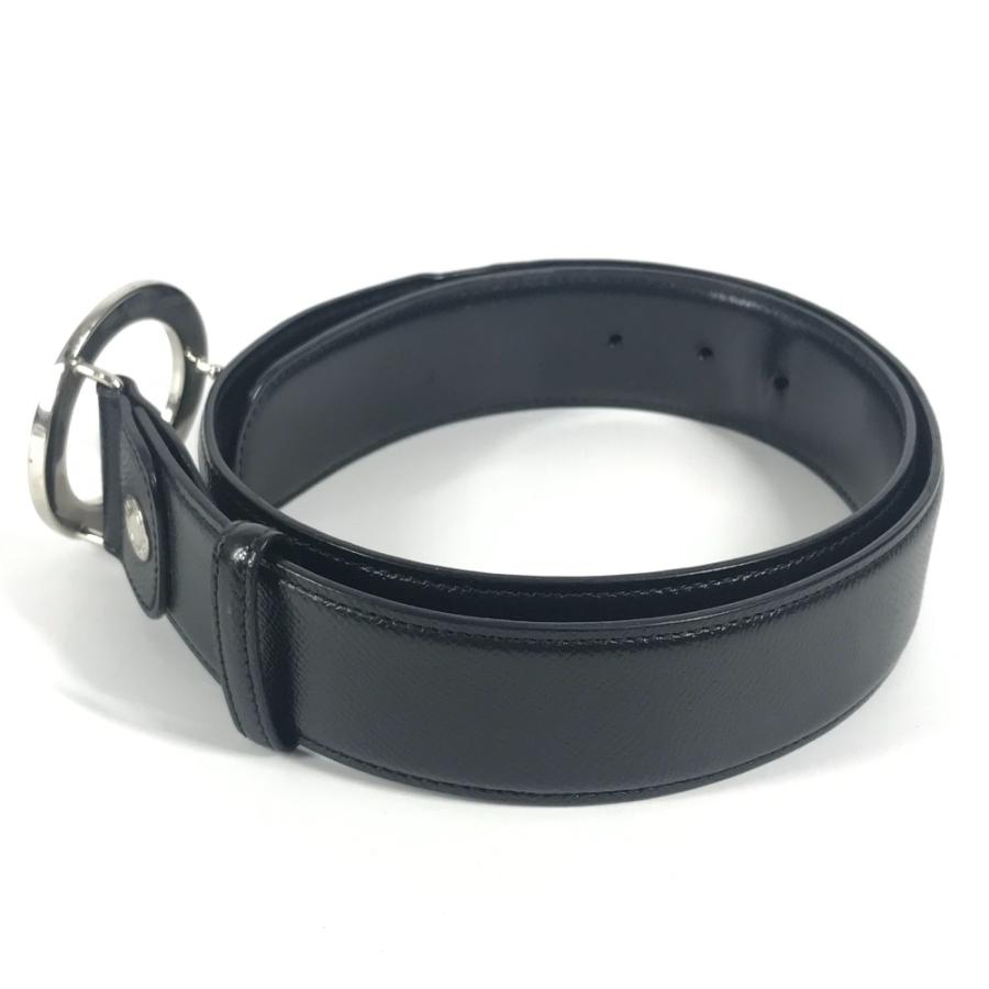 【美品】BVLGARI　ベルト　シルバーバックル　レザー　ブラック BVLGARI ブルガリ レディース ベルト レザー ブラック 黒 20228