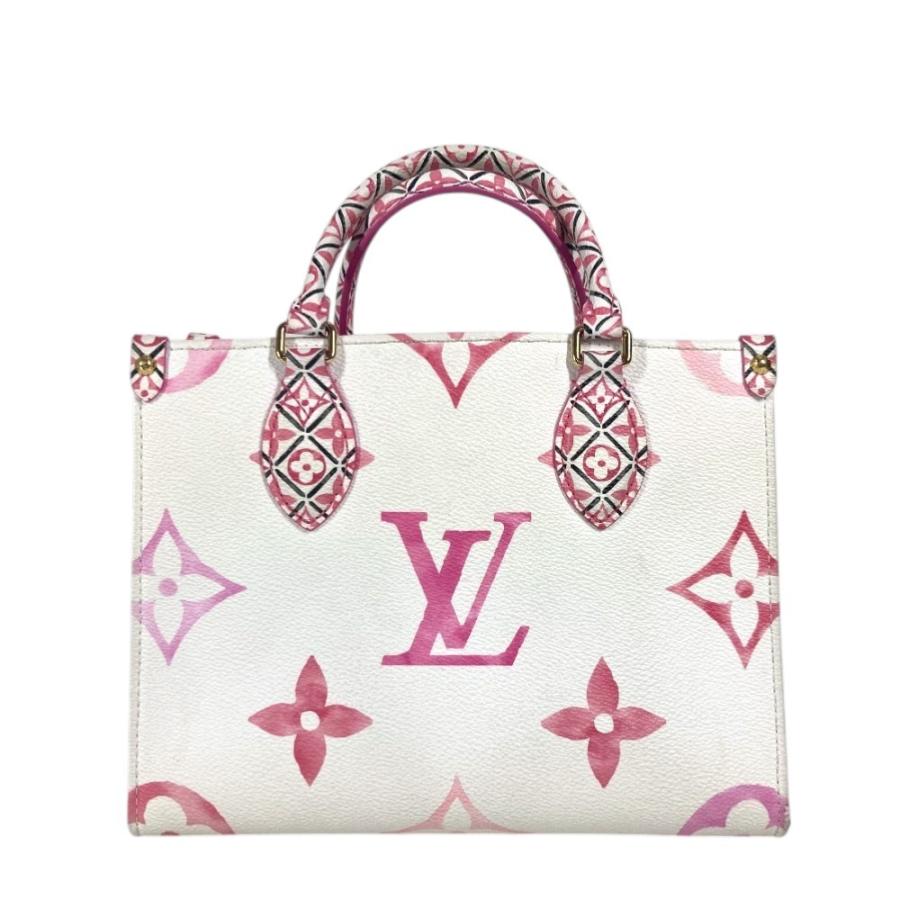 美品 LOUIS VUITTON ルイヴィトン M22976  オンザゴーPM 2WAYバッグ 2WAYバッグ モノグラムバイザプール  ショルダーバッグ ピンク【中古】 | LOUIS VUITTON | 01