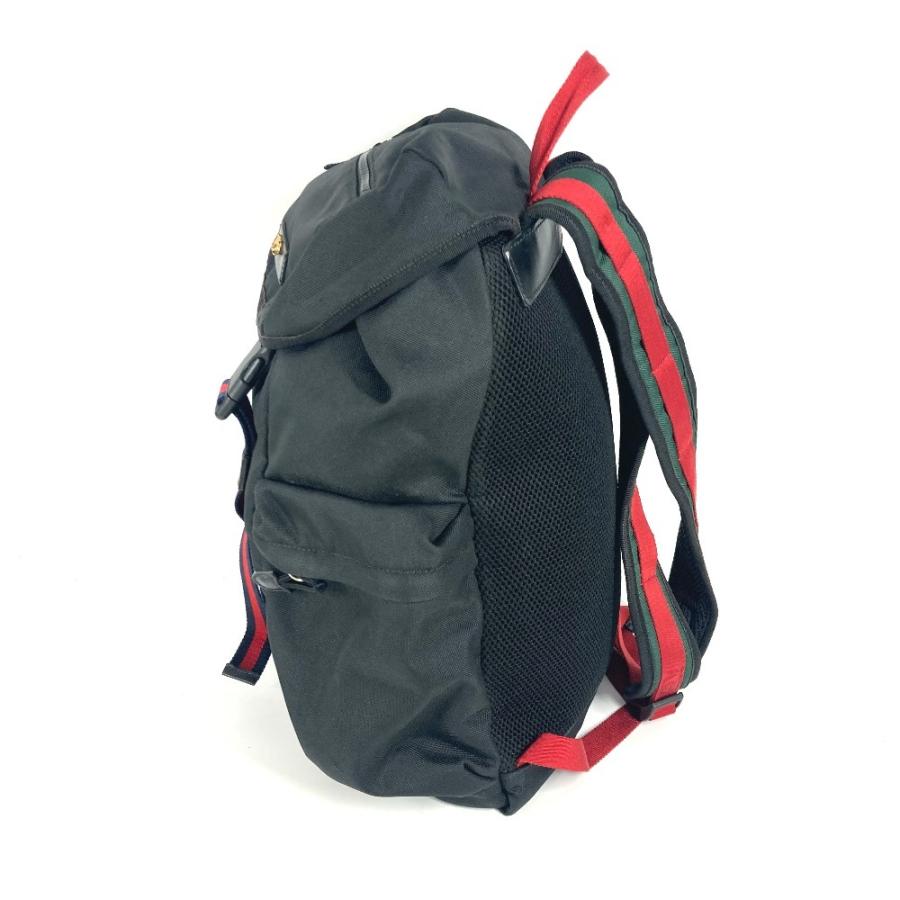 GUCCI グッチ 429037 エンブロイダリー タイガー バックパック  シェリーライン カバン ウェブライン シェリーライン  リュックサック ブラック メンズ【中古】 | GUCCI | 02