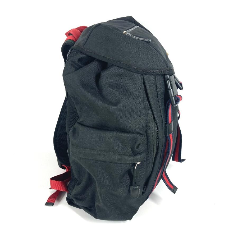 GUCCI グッチ 429037 エンブロイダリー タイガー バックパック  シェリーライン カバン ウェブライン シェリーライン  リュックサック ブラック メンズ【中古】 | GUCCI | 03