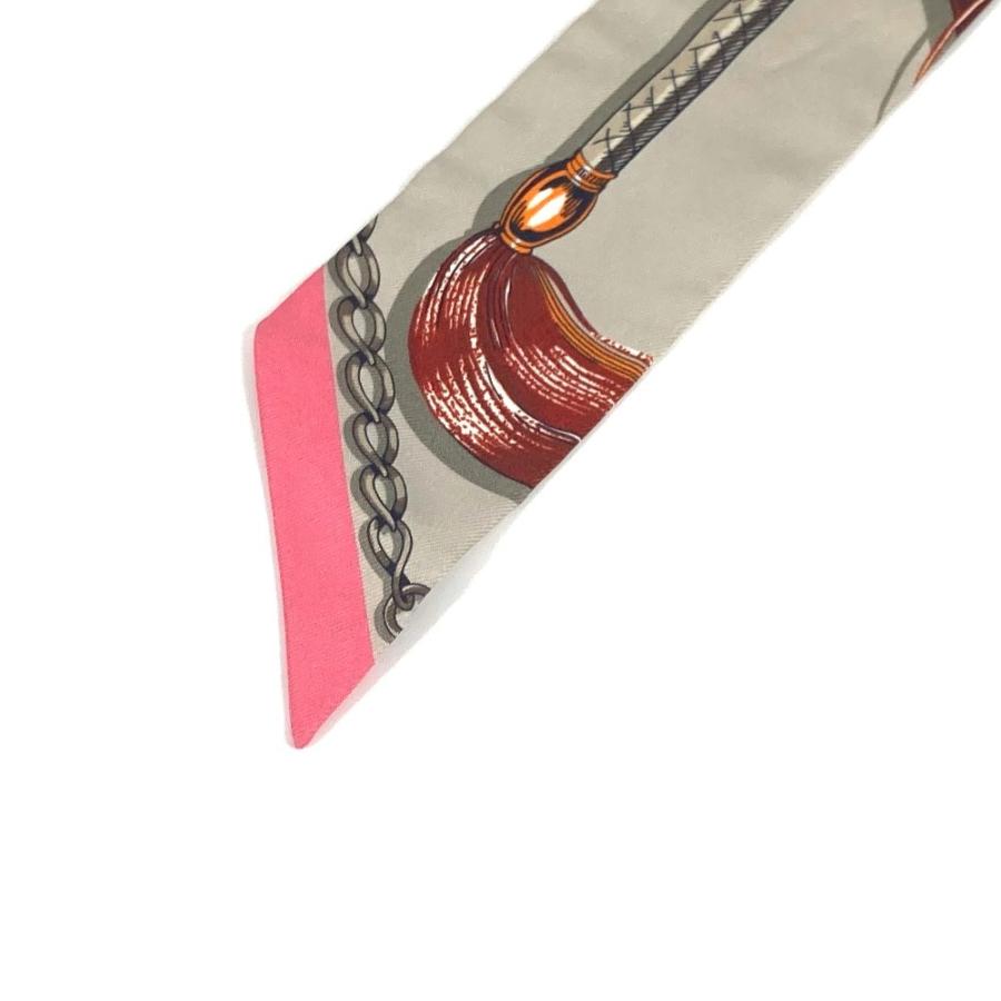 美品 HERMES エルメス ツイリー ツィリー Twilly  バンドースカーフ スカーフ グレー レディース【中古】 | HERMES | 03