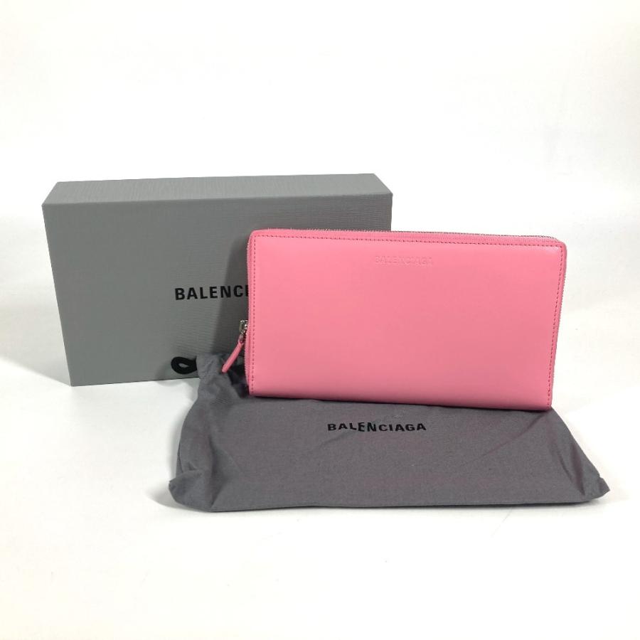 未使用 BALENCIAGA バレンシアガ 664041  エッセンシャル  ロングウォレット ラウンドファスナー 長財布 ピンク ユニセックス【中古】 | BALENCIAGA | 01