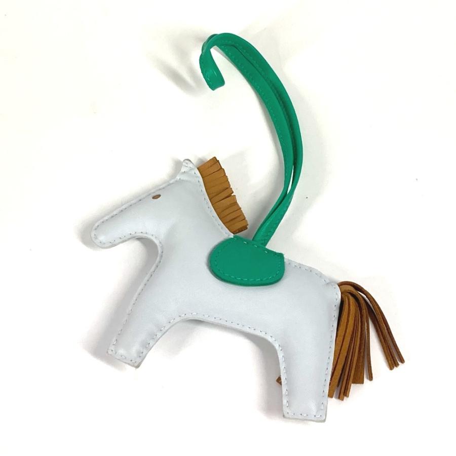 美品 HERMES エルメス ロデオMM バッグチャーム チャーム ブループリュム/ミント/セサミ ブルー レディース【中古】 | HERMES | 01