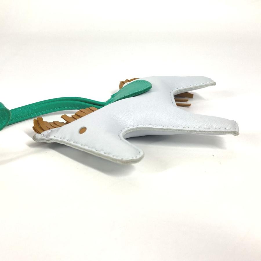 美品 HERMES エルメス ロデオMM バッグチャーム チャーム ブループリュム/ミント/セサミ ブルー レディース【中古】 | HERMES | 03