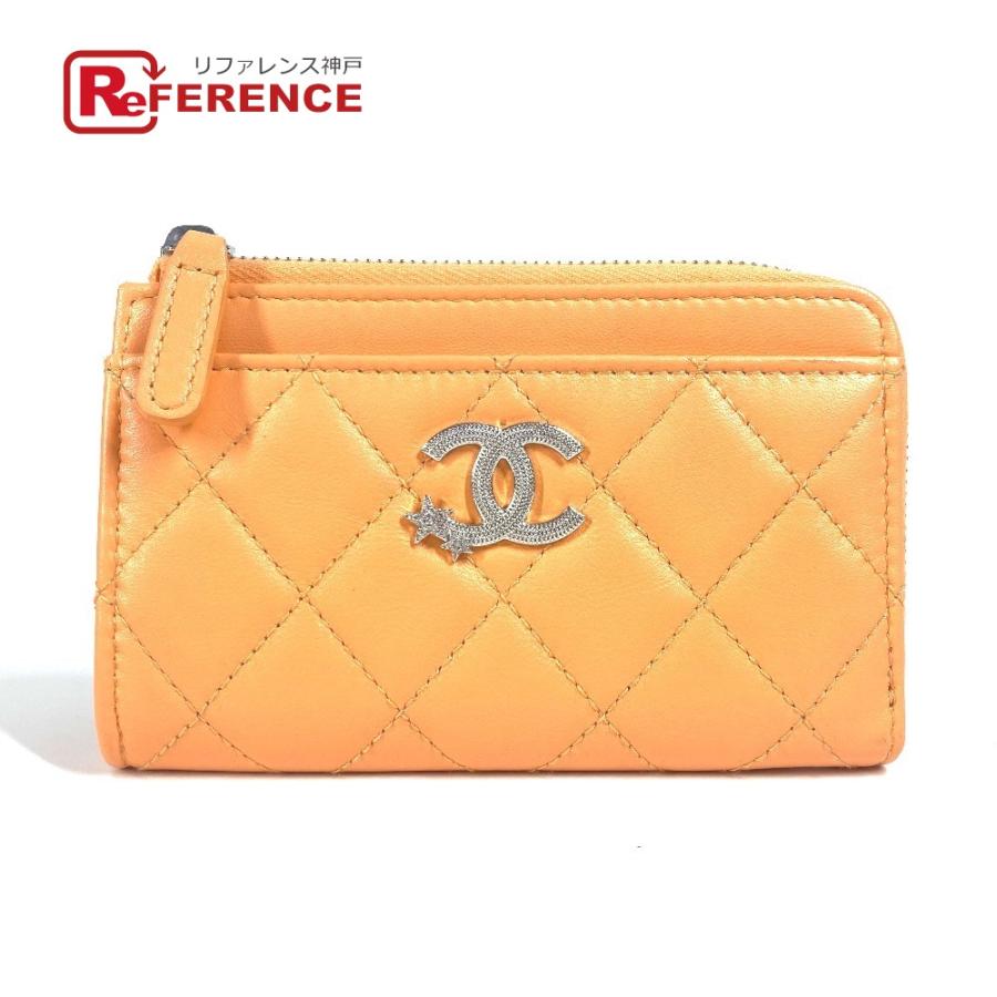 未使用 CHANEL シャネル AP3732  ココマーク スター ロゴ フラグメントケース 財布 小銭入れ カードケース コインケース オレンジ【中古】 | CHANEL