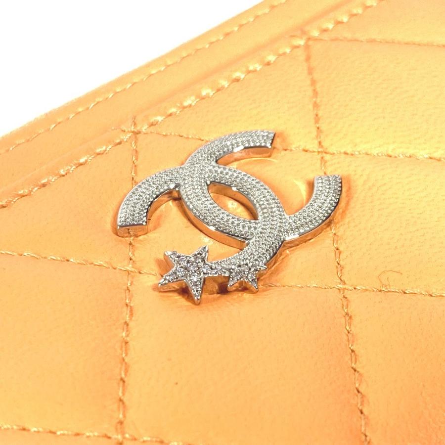 未使用 CHANEL シャネル AP3732  ココマーク スター ロゴ フラグメントケース 財布 小銭入れ カードケース コインケース オレンジ【中古】 | CHANEL | 04