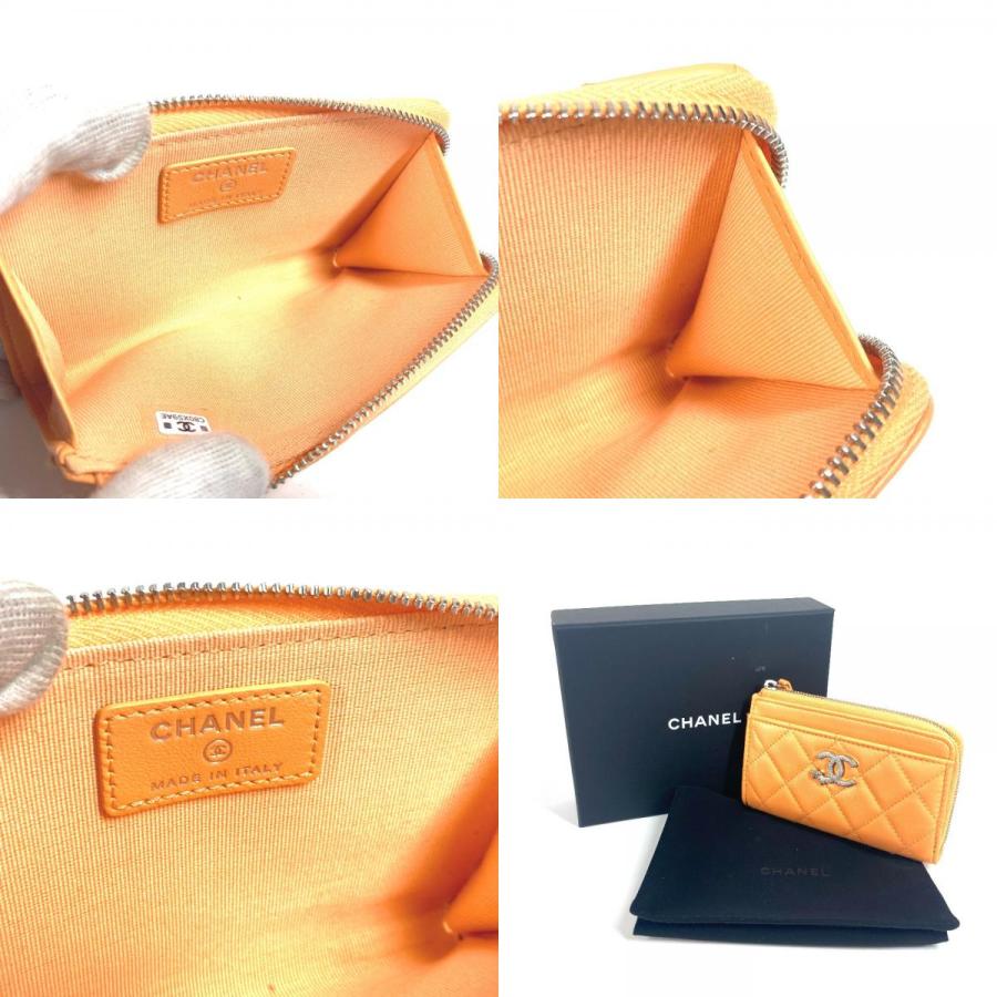 未使用 CHANEL シャネル AP3732  ココマーク スター ロゴ フラグメントケース 財布 小銭入れ カードケース コインケース オレンジ【中古】 | CHANEL | 08