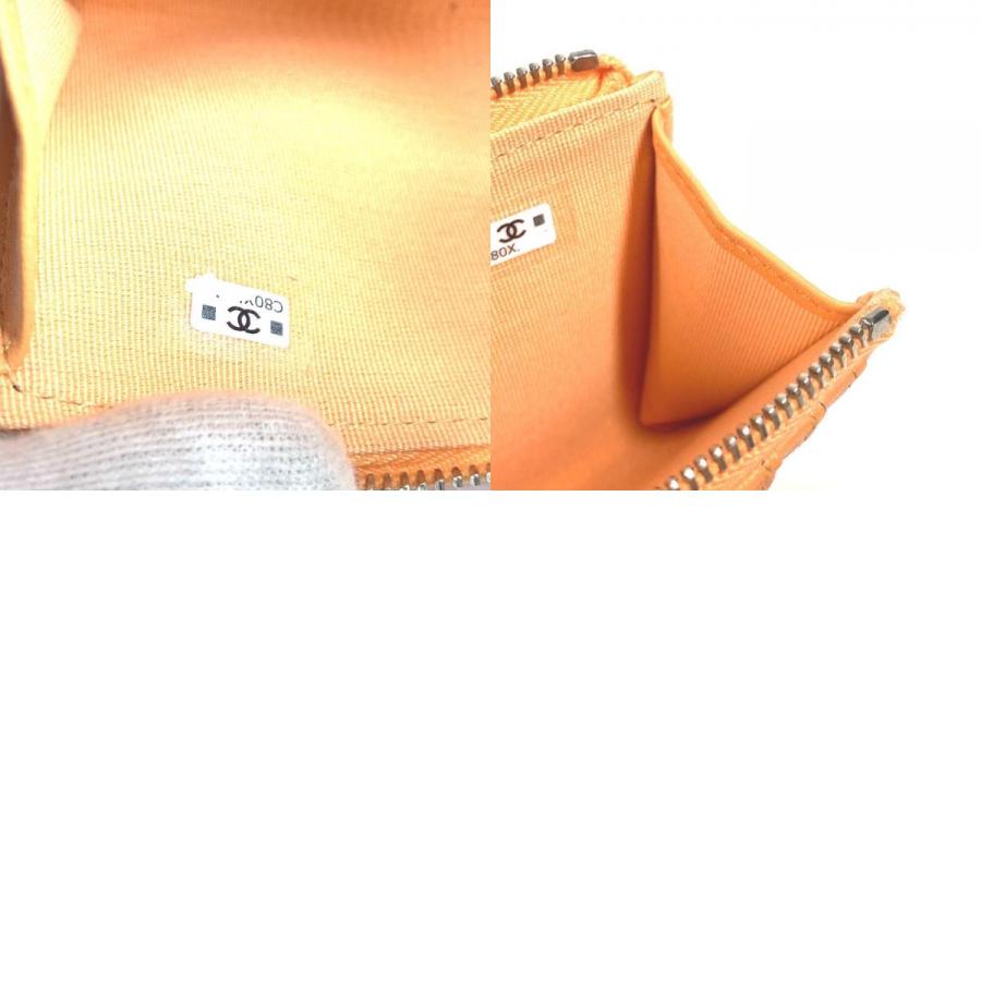 未使用 CHANEL シャネル AP3732  ココマーク スター ロゴ フラグメントケース 財布 小銭入れ カードケース コインケース オレンジ【中古】 | CHANEL | 09