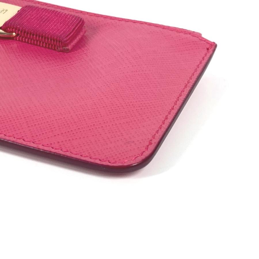 美品 Salvatore Ferragamo サルヴァトーレフェラガモ ヴァラ リボン りぼん キーリング付き 小銭入れ 財布 コインケース ピンク【中古】 |  | 05