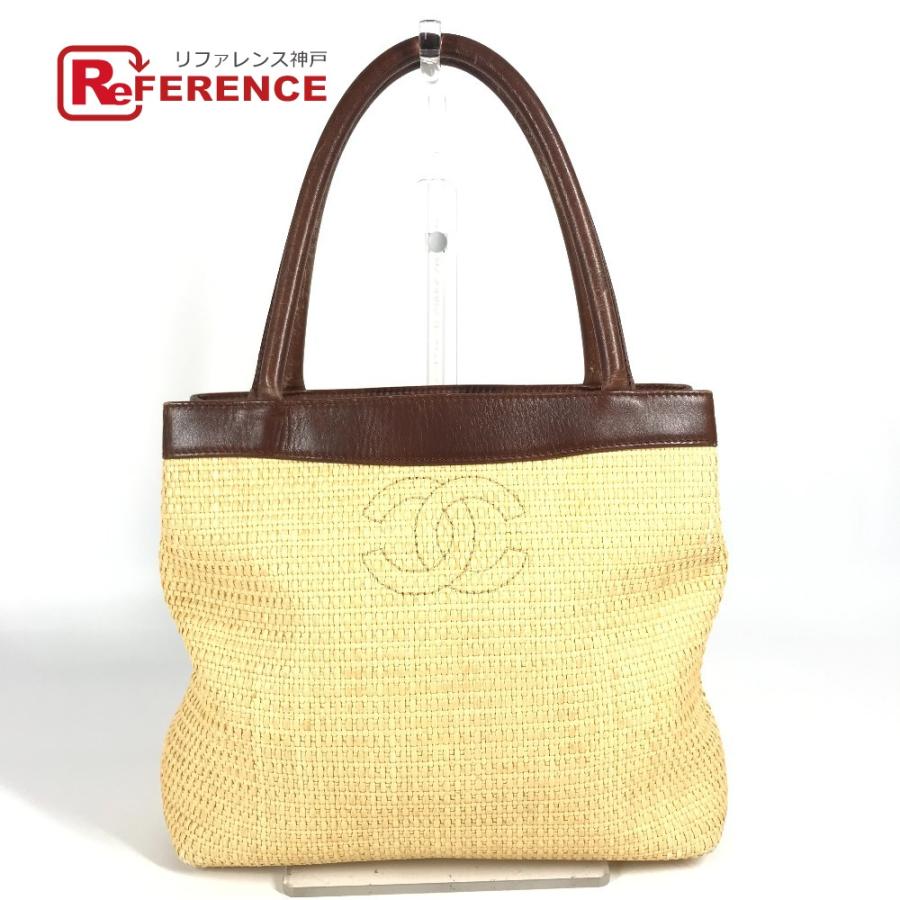 CHANEL シャネル CC ココマーク ロゴ カバン 肩掛け トートバッグ ショルダーバッグ ベージュ レディース【中古】 | CHANEL