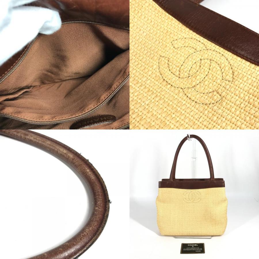 CHANEL シャネル CC ココマーク ロゴ カバン 肩掛け トートバッグ ショルダーバッグ ベージュ レディース【中古】 | CHANEL | 09
