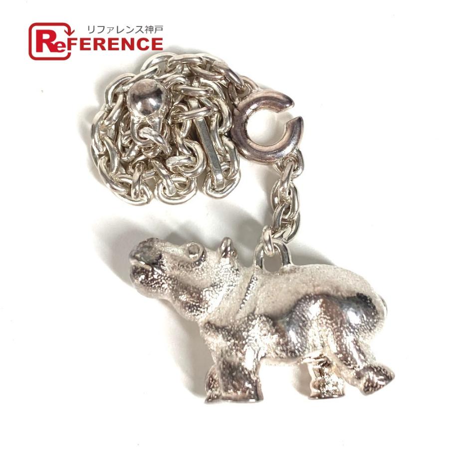 HERMES エルメス ヒポポタマス チャーム  キーホルダー バッグチャーム チャーム チェーン カバ チャーム シルバー ユニセックス【中古】 | HERMES