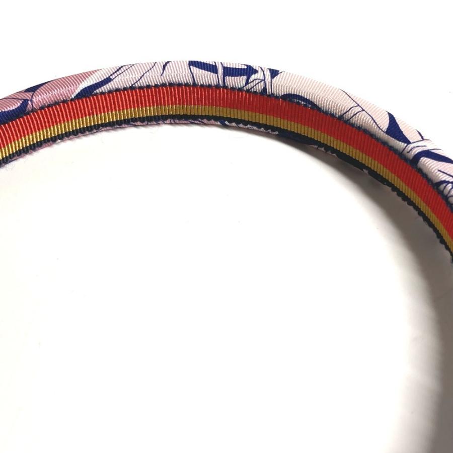 未使用 HERMES エルメス エルザ ヘアアクセサリー ヘッドバンド ヘアバンド ジャングルラブ カチューシャ ピンク レディース【中古】 | HERMES | 02