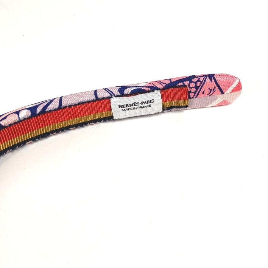 未使用 HERMES エルメス エルザ ヘアアクセサリー ヘッドバンド ヘアバンド ジャングルラブ カチューシャ ピンク レディース【中古】 | HERMES | 04