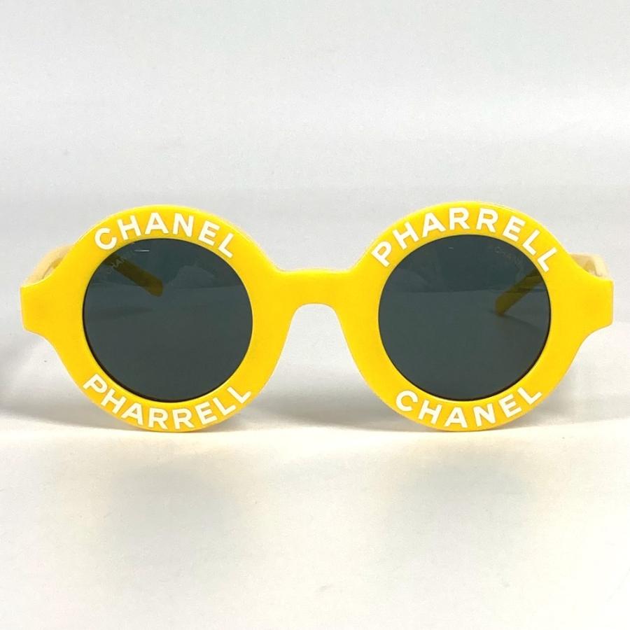 美品 CHANEL シャネル 71314A ファレルウィリアムス PHARREL めがね メガネ アイウェア 眼鏡 ロゴ サングラス イエロー レディース【中古】 | CHANEL | 02