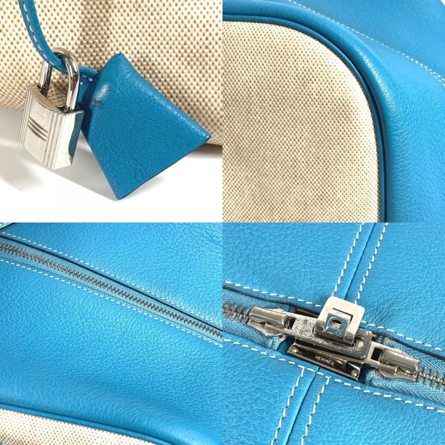 HERMES エルメス ヴィクトリア 43 ヴィクトリア43 ショルダーバッグ カバン 肩掛け トラベルバッグ ボストンバッグ ブルージーン【中古】 | HERMES | 07