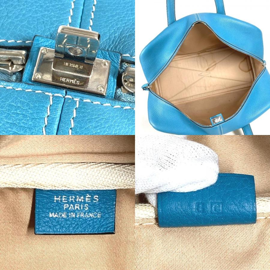 HERMES エルメス ヴィクトリア 43 ヴィクトリア43 ショルダーバッグ カバン 肩掛け トラベルバッグ ボストンバッグ ブルージーン【中古】 | HERMES | 08