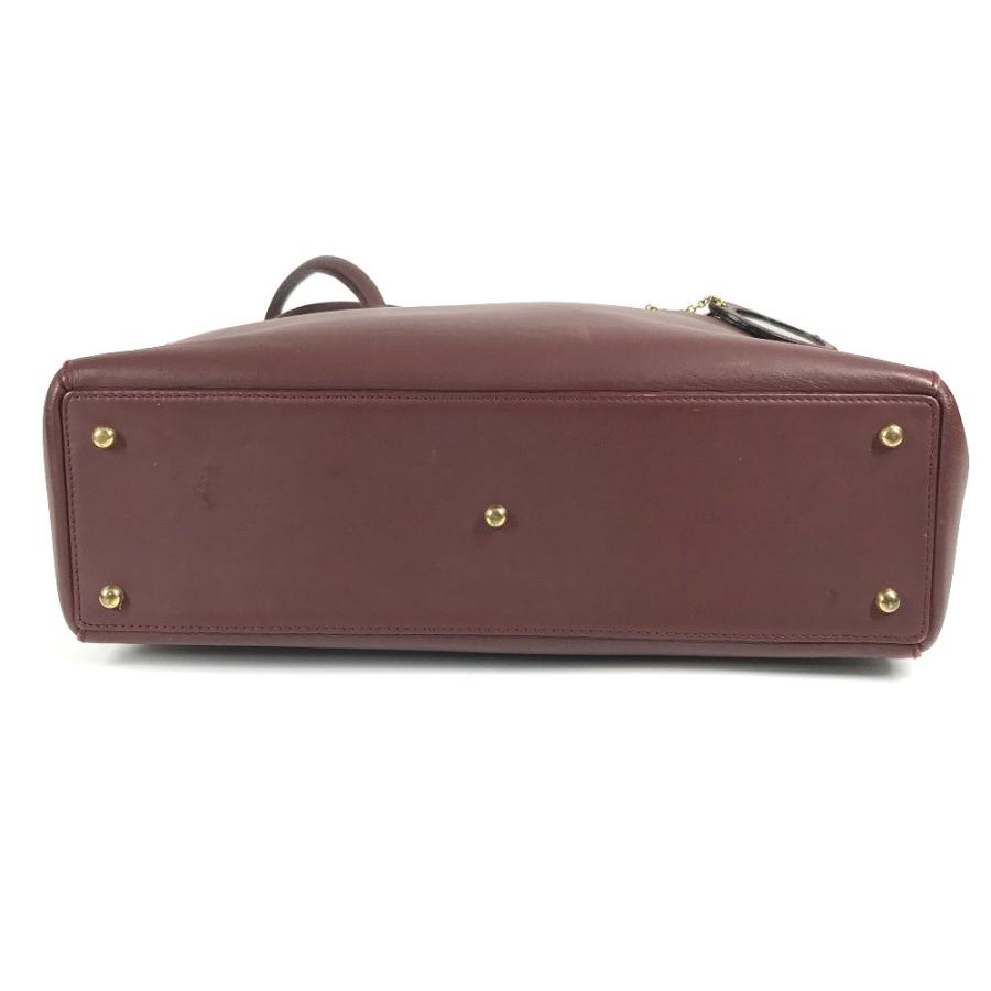 CARTIER カルティエ マルチェロ トートバッグ ビジネスバッグ ビッグバッグ ボストンバッグ ショルダーバッグ ワインレッド 【中古】 | Cartier | 04