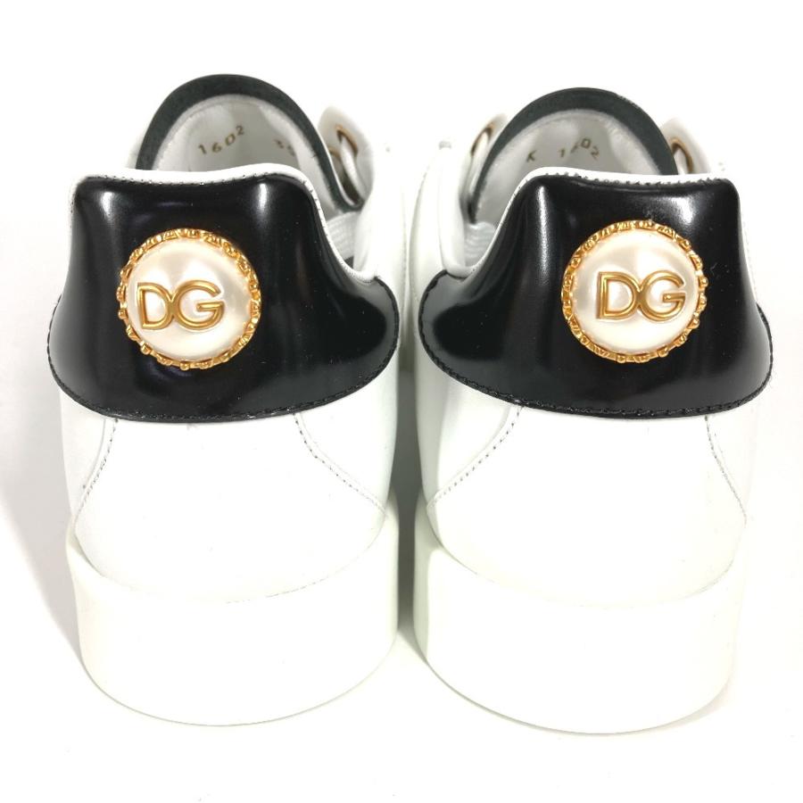 未使用 DOLCE&GABBANA ドルガバ DGロゴ フェイクパール 靴 シューズ