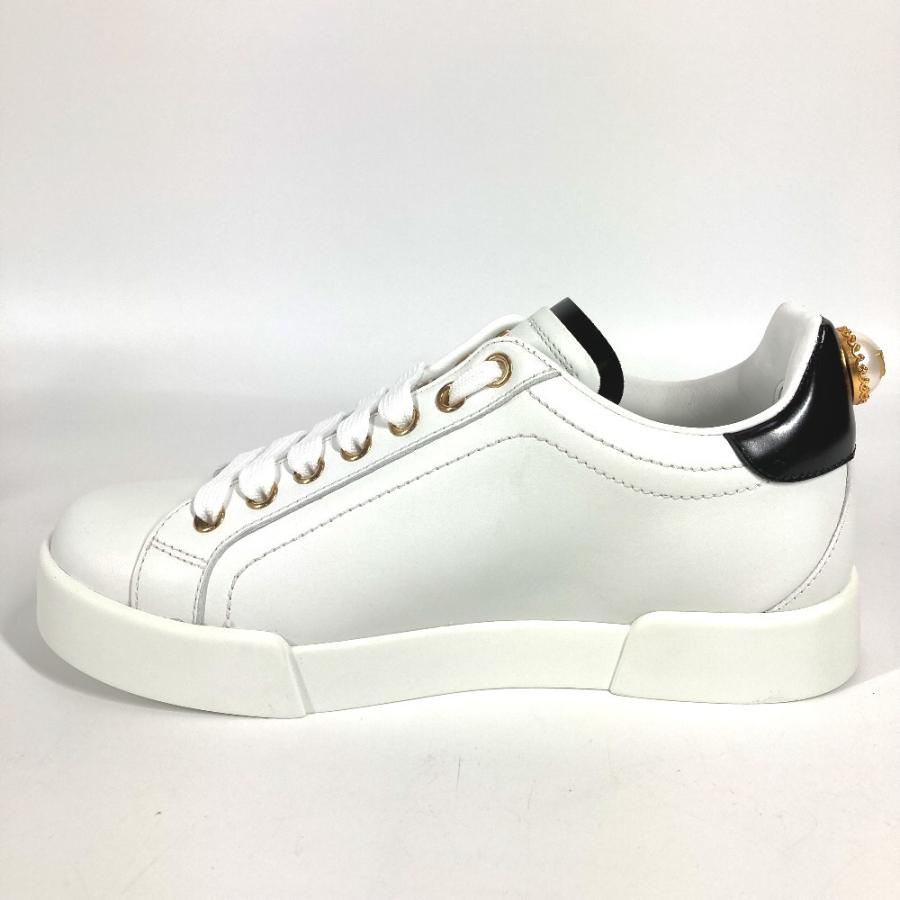 未使用 DOLCE&GABBANA ドルガバ DGロゴ フェイクパール 靴 シューズ
