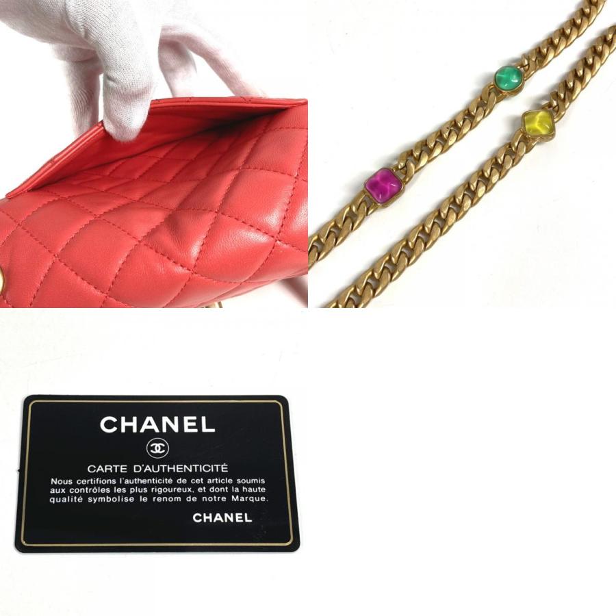 美品 CHANEL シャネル AS2380 CC ココマーク マトラッセ ビジュー Wチェーンバッグ 斜め掛け カバン フラップ ショルダーバッグ【中古】 | CHANEL | 09