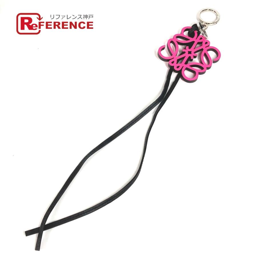 LOEWE ロエベ アナグラム ロゴ キーホルダー バッグチャーム チャーム  チャーム ピンク ユニセックス【中古】 | LOEWE