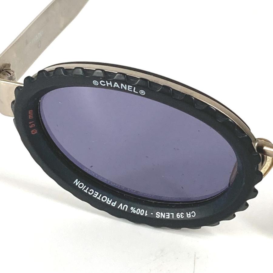 CHANEL シャネル 10506 90405 31 RUE CAMBON カメラレンズ オーバル 波形 めがね メガネ アイウェア ヴィンテージ  サングラス【中古】 | CHANEL | 05