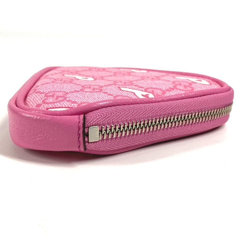 未使用 GUCCI グッチ 723144 ロゴ 財布 小銭入れ ラウンドファスナー コインケース  Palace パレス GGスプリーム ポーチ ピンク【中古】 | GUCCI | 02