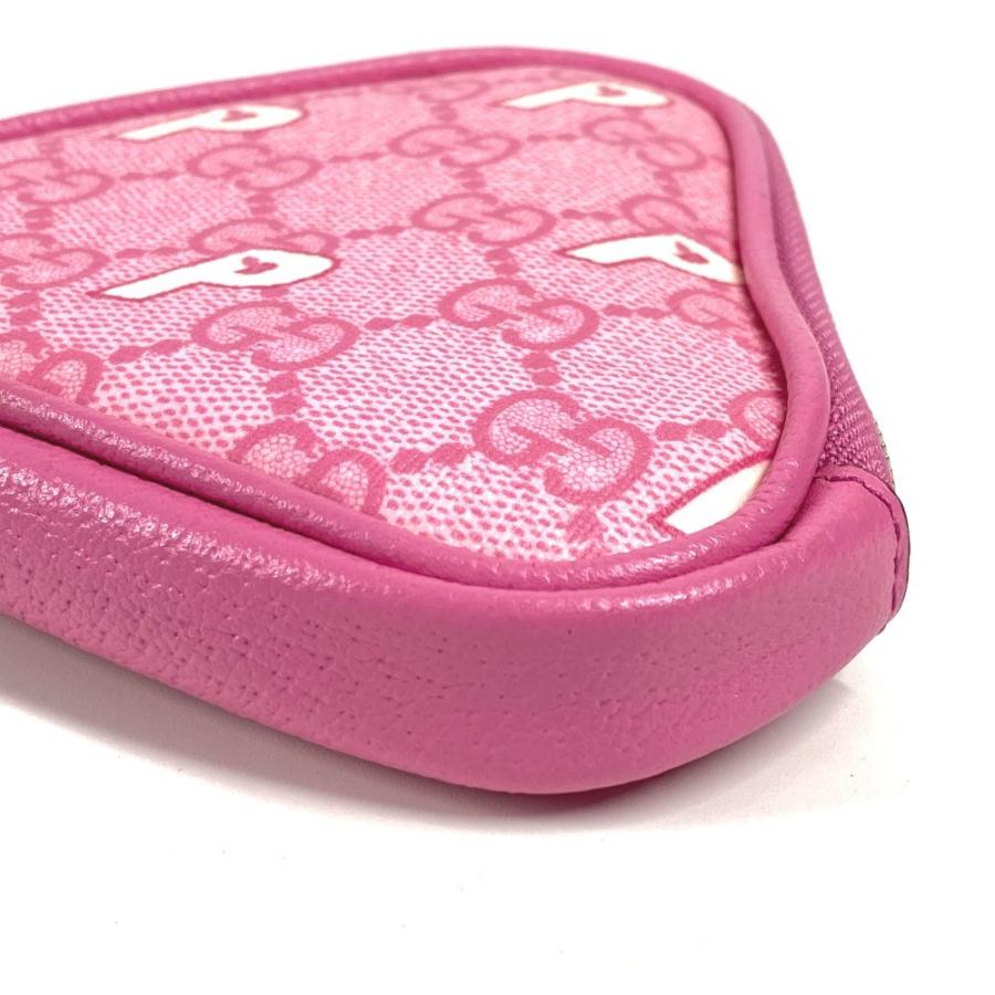 未使用 GUCCI グッチ 723144 ロゴ 財布 小銭入れ ラウンドファスナー コインケース  Palace パレス GGスプリーム ポーチ ピンク【中古】 | GUCCI | 04