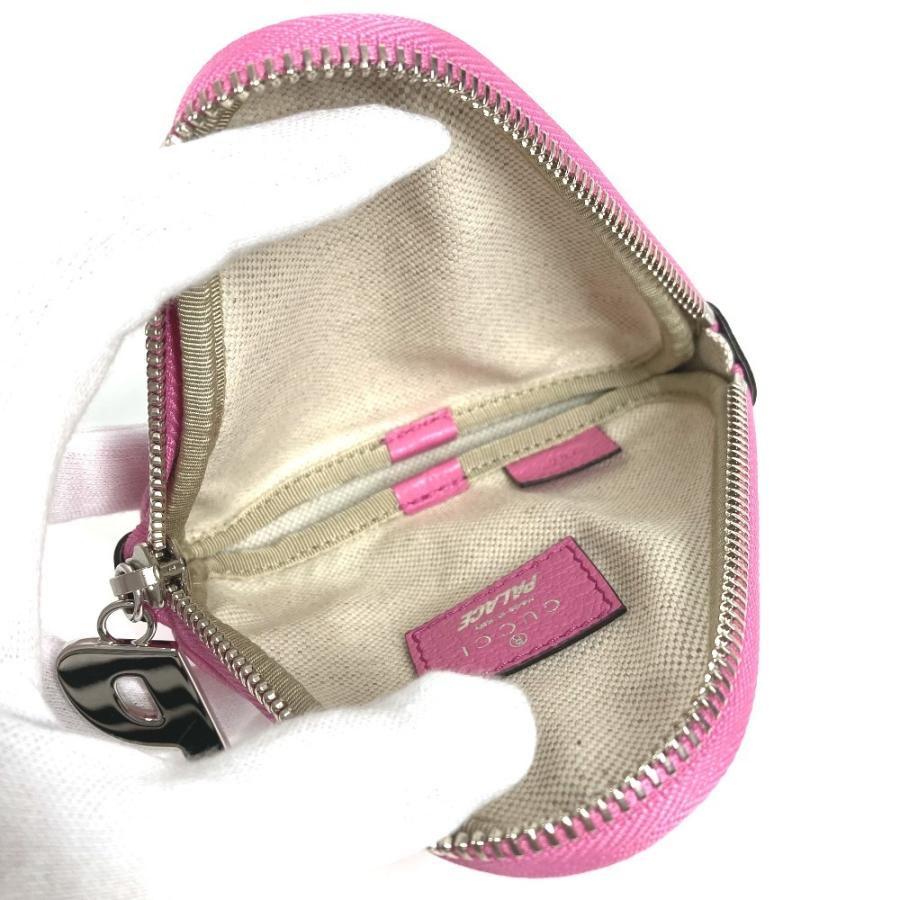 未使用 GUCCI グッチ 723144 ロゴ 財布 小銭入れ ラウンドファスナー コインケース  Palace パレス GGスプリーム ポーチ ピンク【中古】 | GUCCI | 08