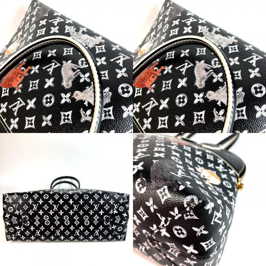 ルイヴィトン LOUIS VUITTON アルマスープル M44403 キャットグラム 猫 グレースコディントンコラボ  トートバッグ カバン 肩掛け ショルダーバッグ レザー ノワール ブラック LOUIS VUITTON - ルイヴィトン LOUIS VUITTON アルマスープル M44403