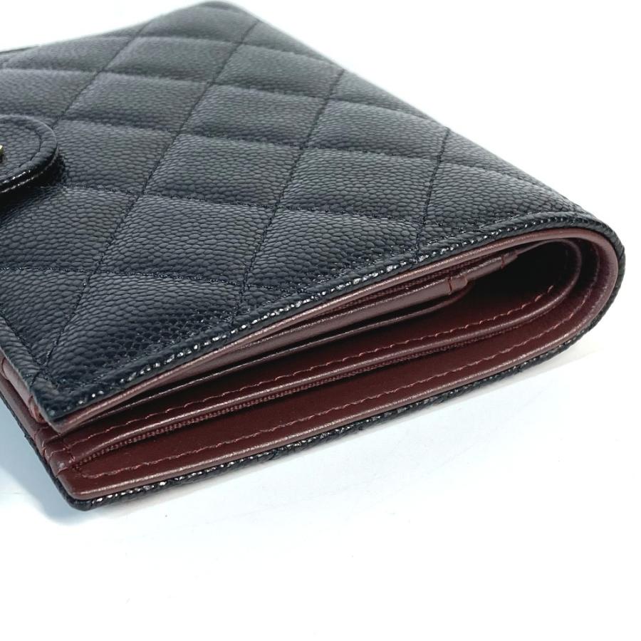 未使用 CHANEL シャネル AP3791 CC ココマーク キルティング マトラッセ ロゴ 2つ折り財布 パスポートケース ブラック レディース【中古】 | CHANEL | 03
