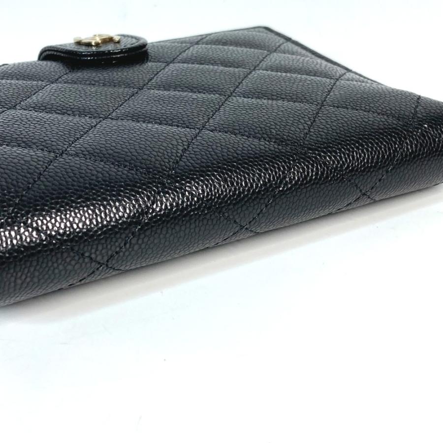 未使用 CHANEL シャネル AP3791 CC ココマーク キルティング マトラッセ ロゴ 2つ折り財布 パスポートケース ブラック レディース【中古】 | CHANEL | 04