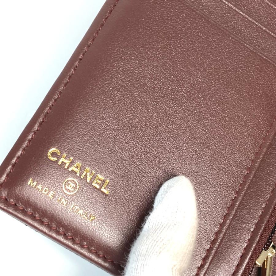 未使用 CHANEL シャネル AP3791 CC ココマーク キルティング マトラッセ ロゴ 2つ折り財布 パスポートケース ブラック レディース【中古】 | CHANEL | 07