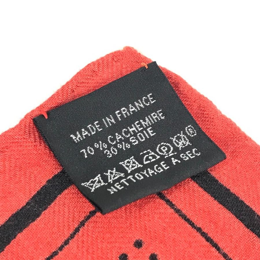 新品同様 HERMES エルメス カレジェアン 140  大判 ショール ストール  Zouaves et Dragons ズアヴとドラゴン スカーフ レッド【中古】 | HERMES | 01