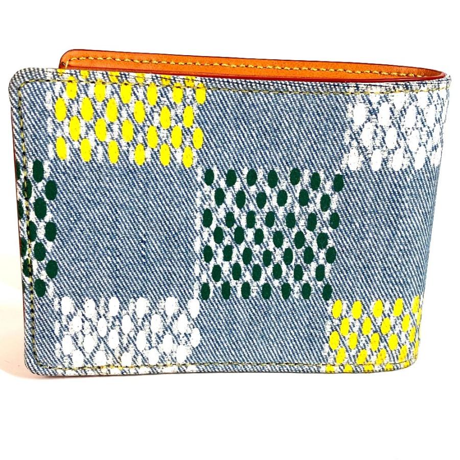 未使用 LOUIS VUITTON ルイヴィトン N00186 ポルトフォイユミュルティプ 札入れ LV バーズ・ダミエ デニム 2つ折り財布 ブルー 【中古】 | LOUIS VUITTON | 01