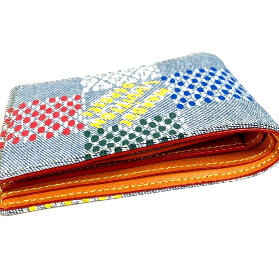 未使用 LOUIS VUITTON ルイヴィトン N00186 ポルトフォイユミュルティプ 札入れ LV バーズ・ダミエ デニム 2つ折り財布 ブルー 【中古】 | LOUIS VUITTON | 02