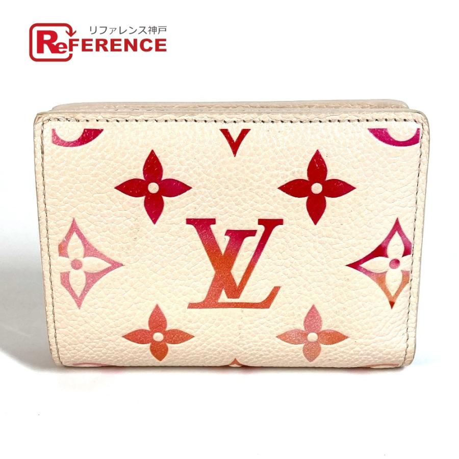LOUIS VUITTON ルイヴィトン M83481 ポルトフォイユクレア モノグラムアンプラント 2つ折り財布  ピンク ユニセックス【中古】 | LOUIS VUITTON