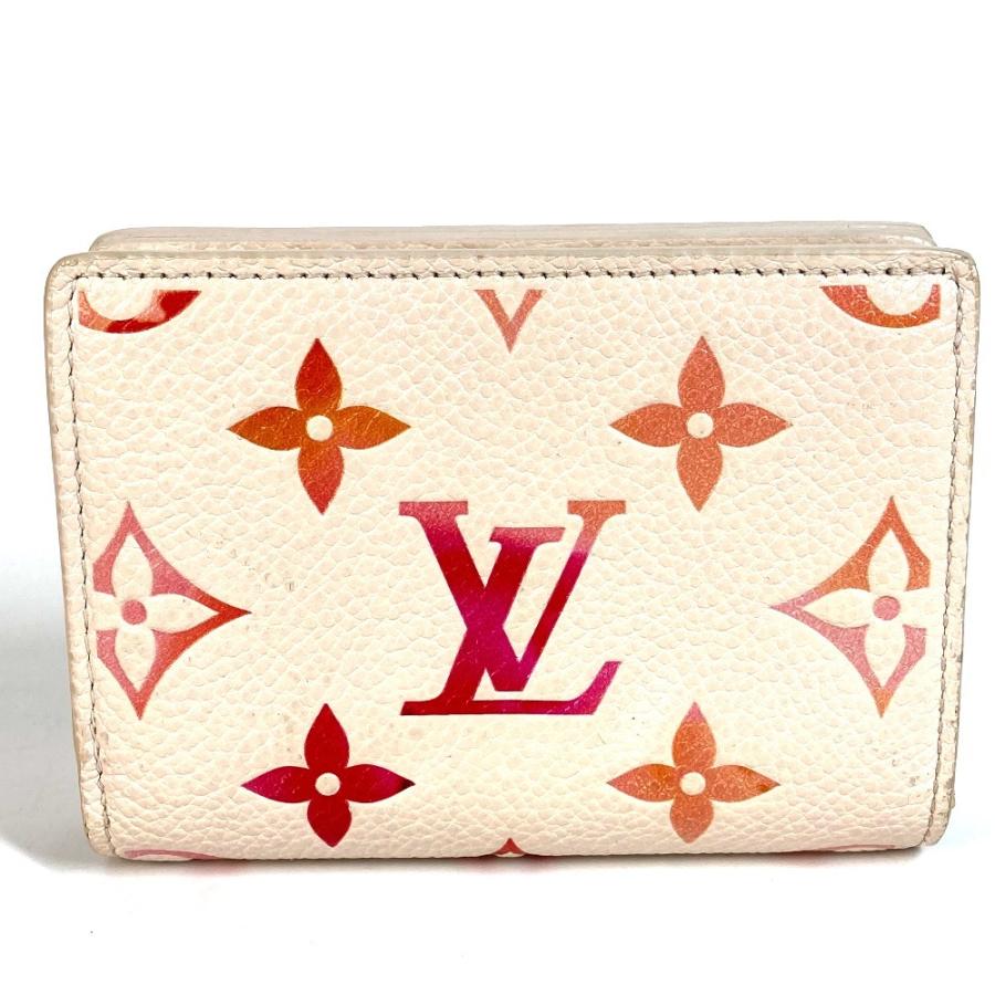 LOUIS VUITTON ルイヴィトン M83481 ポルトフォイユクレア モノグラムアンプラント 2つ折り財布  ピンク ユニセックス【中古】 | LOUIS VUITTON | 01
