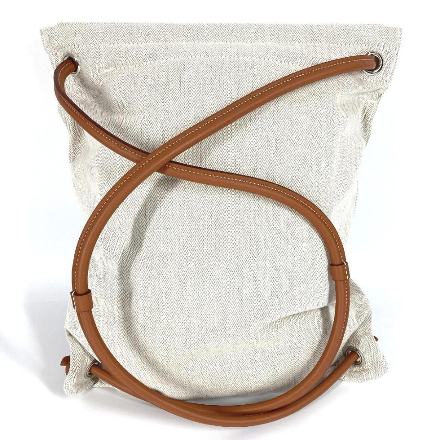 美品 HERMES エルメス サック アリーヌ MM サックアリーヌMM カバン ロゴ リュックサック ベージュ ユニセックス【中古】 | HERMES | 01