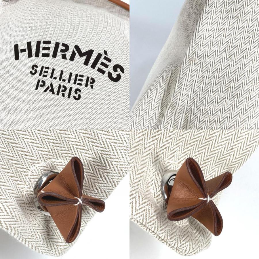 美品 HERMES エルメス サック アリーヌ MM サックアリーヌMM カバン ロゴ リュックサック ベージュ ユニセックス【中古】 | HERMES | 07