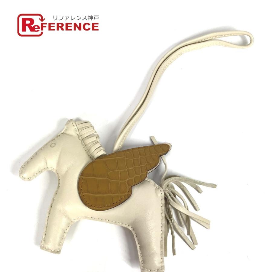 HERMES エルメス ロデオ ペガサス タッチ MM  バッグチャーム 馬 チャーム クレ/クラフト  ホワイト系 ユニセックス【中古】 | HERMES