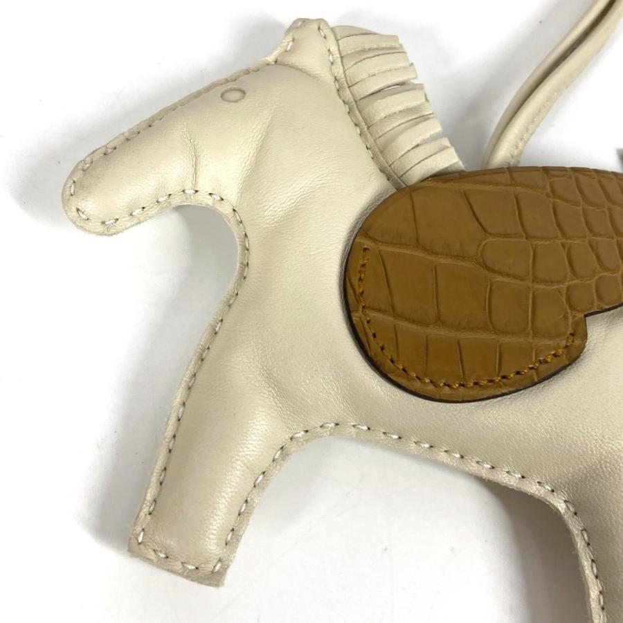 HERMES エルメス ロデオ ペガサス タッチ MM  バッグチャーム 馬 チャーム クレ/クラフト  ホワイト系 ユニセックス【中古】 | HERMES | 01